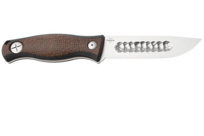 Bild für Kizer Polaris 1100A3, Satin AEB-L, Brown G10 / Burlap Micarta Fahrtenmesser, Azo Design