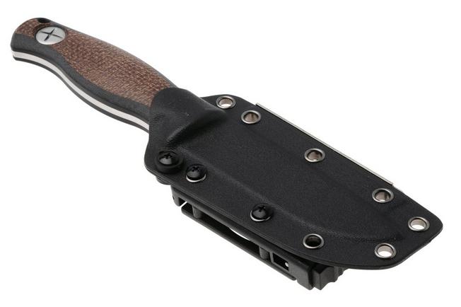 Bild für Kizer Polaris 1100A3, Satin AEB-L, Brown G10 / Burlap Micarta Fahrtenmesser, Azo Design