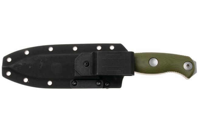 Afbeelding voor Kizer Drop Bear Fix 7, 1103A1, Stonewashed AEB-L, Green Micarta bushcraftmes, Azo design