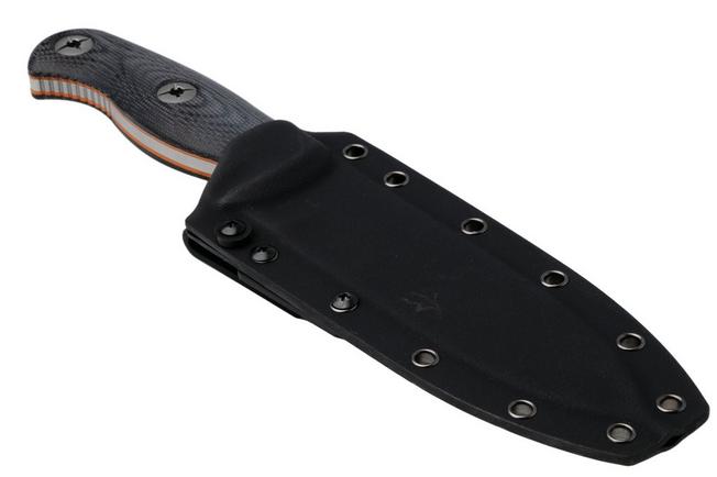 Afbeelding voor Kizer Drop Bear Fix 7 HexShox 1103HSD1, Stonewashed AEB-L, Black Micarta and TPE, survivalmes, Azo design