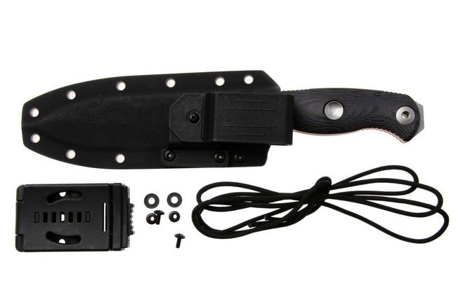 Afbeelding voor Kizer Drop Bear Fix 7 HexShox 1103HSD1, Stonewashed AEB-L, Black Micarta and TPE, survivalmes, Azo design