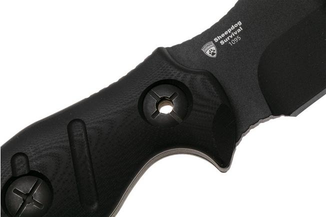 Imagen para Kizer Sheepdog Survival 1105A3 Black 1095, Black G10, cuchillo de supervivencia, diseño de Chris Conaway