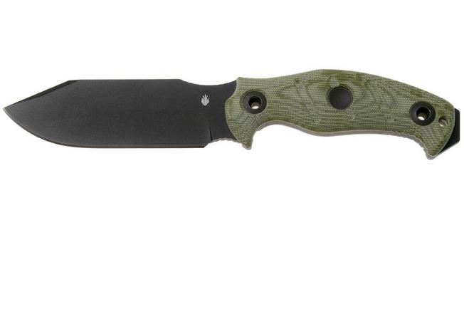Imagen para Kizer Sheepdog Survival 1105A4 Black 1095, Green Micarta, cuchillo de supervivencia, diseño de Chris Conaway
