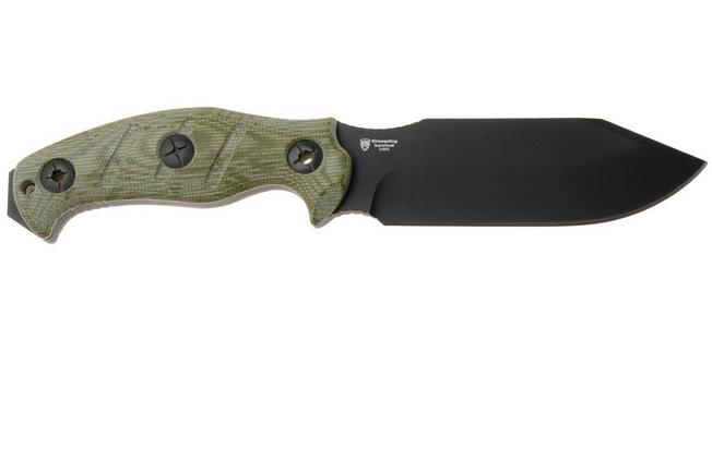 Imagen para Kizer Sheepdog Survival 1105A4 Black 1095, Green Micarta, cuchillo de supervivencia, diseño de Chris Conaway