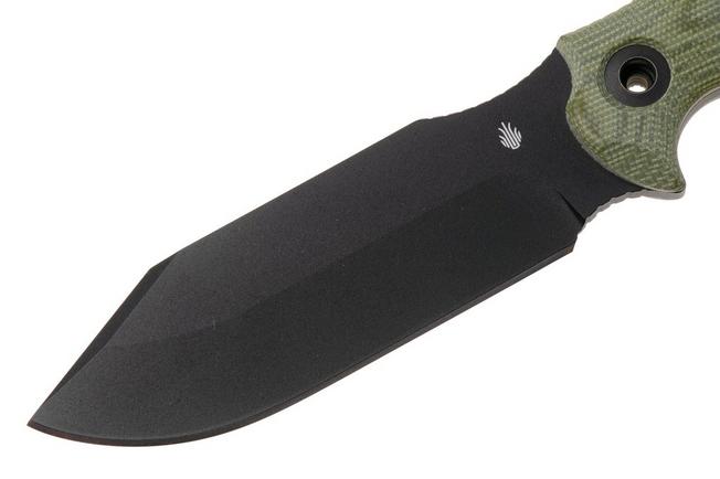 Imagen para Kizer Sheepdog Survival 1105A4 Black 1095, Green Micarta, cuchillo de supervivencia, diseño de Chris Conaway