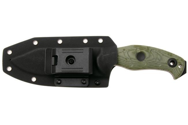 Imagen para Kizer Sheepdog Survival 1105A4 Black 1095, Green Micarta, cuchillo de supervivencia, diseño de Chris Conaway