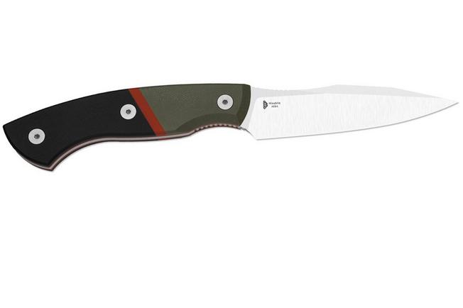 Image pour Kizer Hissbite 1109A2, Satin AEB-L, Black/OD Green/Red G10, couteau fixe, Boris Bairov design