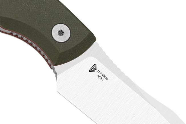 Image pour Kizer Hissbite 1109A2, Satin AEB-L, Black/OD Green/Red G10, couteau fixe, Boris Bairov design
