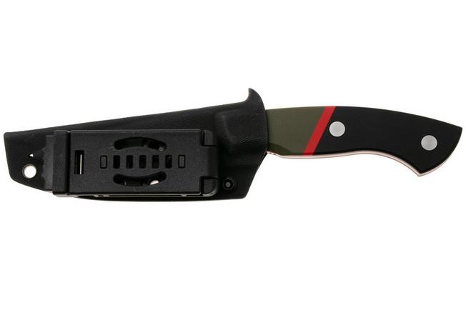 Image pour Kizer Hissbite 1109A2, Satin AEB-L, Black/OD Green/Red G10, couteau fixe, Boris Bairov design