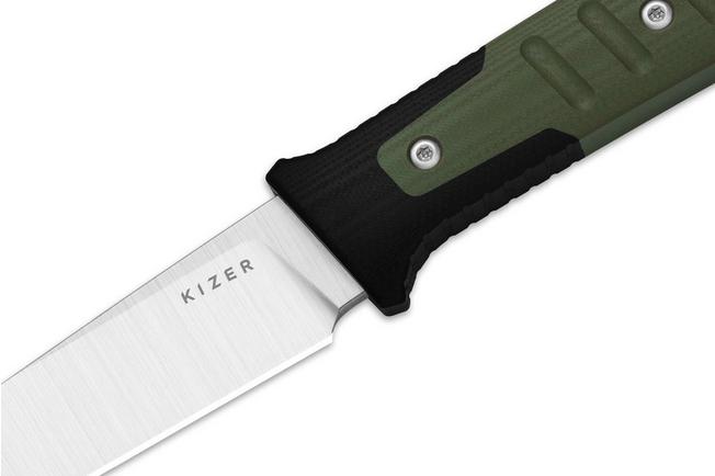 Bild für Kizer Area Eight 1113A1 Satin AEB-L, Green & Black G10, Fahrtenmesser, Jonathan Styles Design
