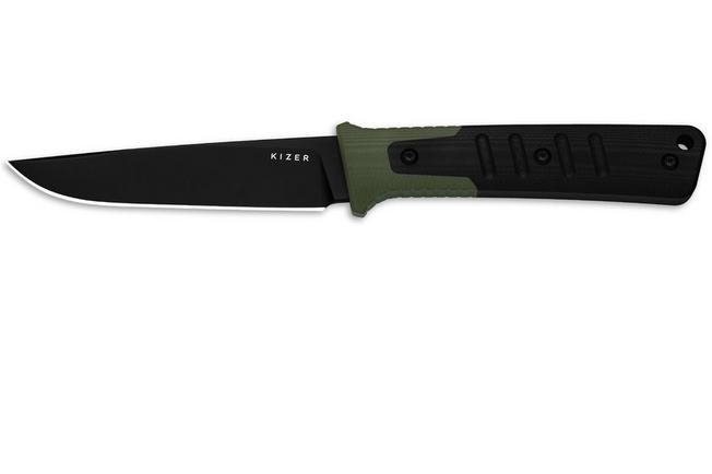 Bild für Kizer Area Eight 1113A2 PVD AEB-L, Black & Green G10, Fahrtenmesser, Jonathan Styles Design