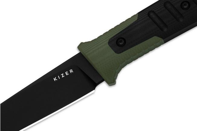 Bild für Kizer Area Eight 1113A2 PVD AEB-L, Black & Green G10, Fahrtenmesser, Jonathan Styles Design
