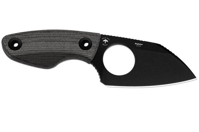 Image pour Kize Nightjar 1114A1 Blackwashed AUS-10, Norplex UltreX Micarta, couteau fixe, Vincent Rizzo design