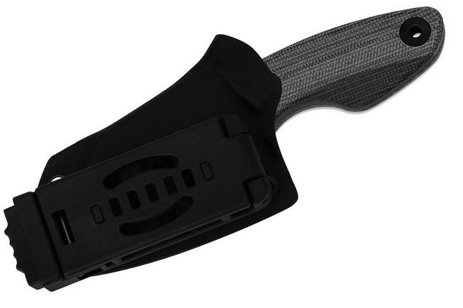 Image pour Kize Nightjar 1114A1 Blackwashed AUS-10, Norplex UltreX Micarta, couteau fixe, Vincent Rizzo design