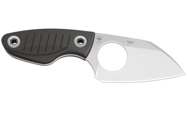 Image pour Kizer Nightjar 1114A2 Stonewashed AUS-10, Gray Aluminum, couteau fixe, Vincent Rizzo design