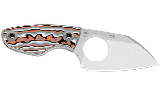 Image pour Kizer Nightjar 1114A3 Satin AUS-10, Vortex Pattern Micarta, couteau fixe, Vincent Rizzo design