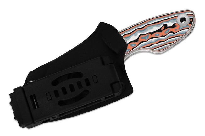 Image pour Kizer Nightjar 1114A3 Satin AUS-10, Vortex Pattern Micarta, couteau fixe, Vincent Rizzo design