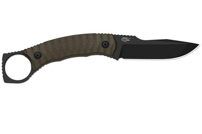 Bild für Kizer Billy Bones 1115A1 Blackwashed AEB-L, OD Green G10, Fahrtenmesser, Maksim Epifantsev Design