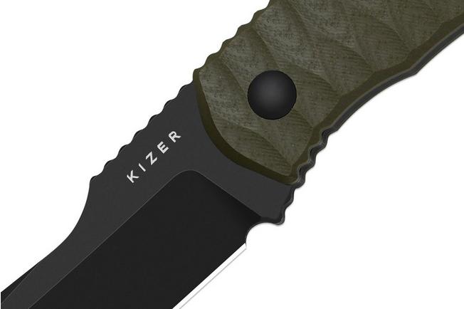 Bild für Kizer Billy Bones 1115A1 Blackwashed AEB-L, OD Green G10, Fahrtenmesser, Maksim Epifantsev Design