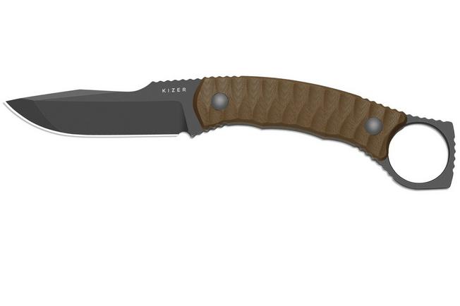 Bild für Kizer Billy Bones 1115A2 Graywashed AEB-L, Tan G10, Fahrtenmesser, Maksim Epifantsev Design