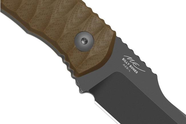Bild für Kizer Billy Bones 1115A2 Graywashed AEB-L, Tan G10, Fahrtenmesser, Maksim Epifantsev Design