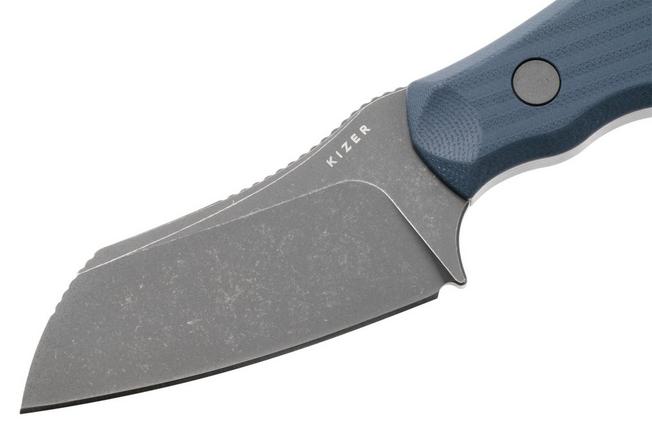 Bild für Kizer Bulldog Fix 1116A1 Graywashed 14C28N, Dark Blue G10, Fahrtenmesser, O.SHO Design