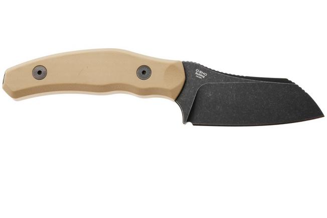 Bild für Kizer Bulldog Fix 1116A2 Blackwashed 14C28N, Brown G10, Fahrtenmesser, O.SHO Design