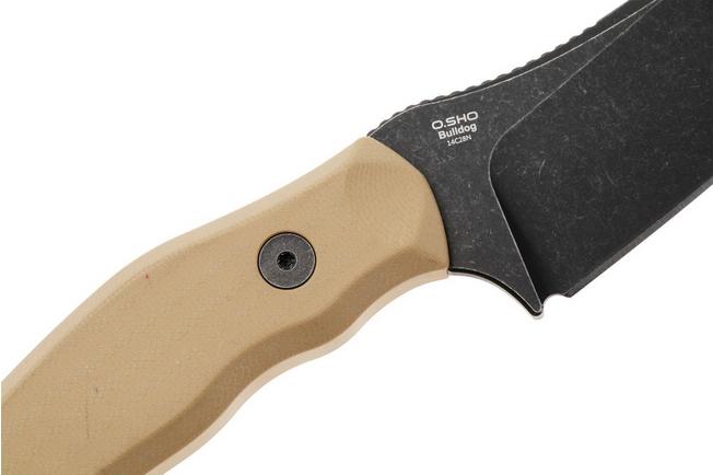 Bild für Kizer Bulldog Fix 1116A2 Blackwashed 14C28N, Brown G10, Fahrtenmesser, O.SHO Design