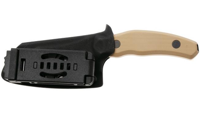 Bild für Kizer Bulldog Fix 1116A2 Blackwashed 14C28N, Brown G10, Fahrtenmesser, O.SHO Design