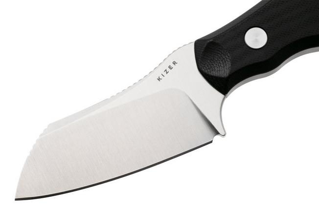 Bild für Kizer Bulldog Fix 1116A3 Satin 14C28N, Black G10, Fahrtenmesser, O.SHO Design