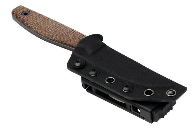 Afbeelding voor Kizer Dingo 1121A1, Gray PVD AEB-L, Brown Micarta vaststaand mes, Maksim Epifantsev design