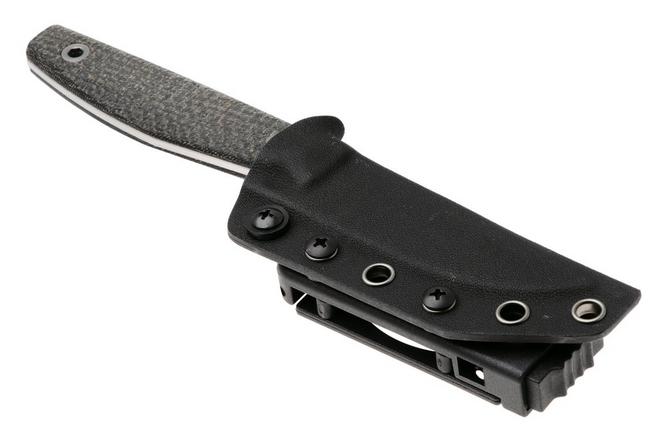 Afbeelding voor Kizer Dingo 1121A2, Satin AEB-L, Black Micarta vaststaand mes, Maksim Epifantsev design