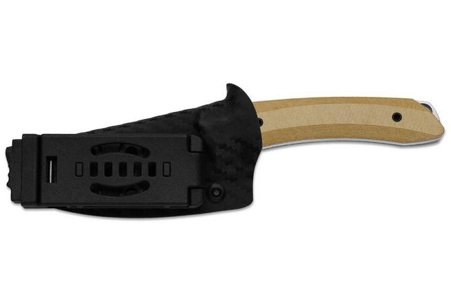 Image pour Kizer Momo Fix 3 1124A2 Satin S35VN, Norplex UltreX Micarta & Carbon Fiber, couteau fixe