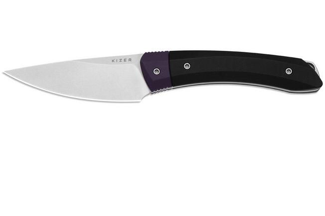 Image pour Kizer Momo Fix 3 1124A3 Stonewashed AEB-L, Black G10, couteau fixe
