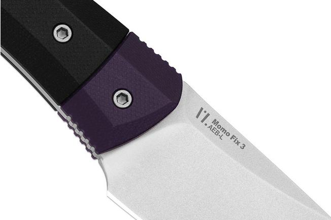 Image pour Kizer Momo Fix 3 1124A3 Stonewashed AEB-L, Black G10, couteau fixe