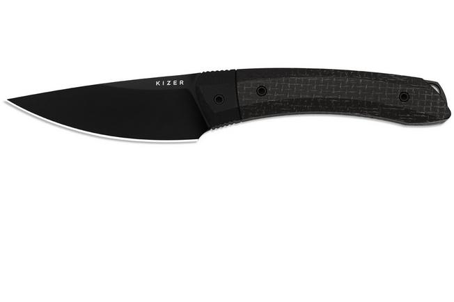 Image pour Kizer Momo Fix 3 1124A4 PVD AEB-L, Black Micarta & Black G10, couteau fixe