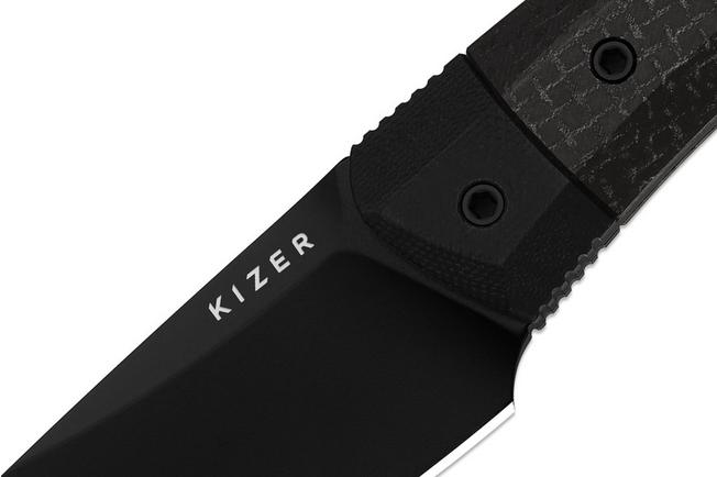 Image pour Kizer Momo Fix 3 1124A4 PVD AEB-L, Black Micarta & Black G10, couteau fixe