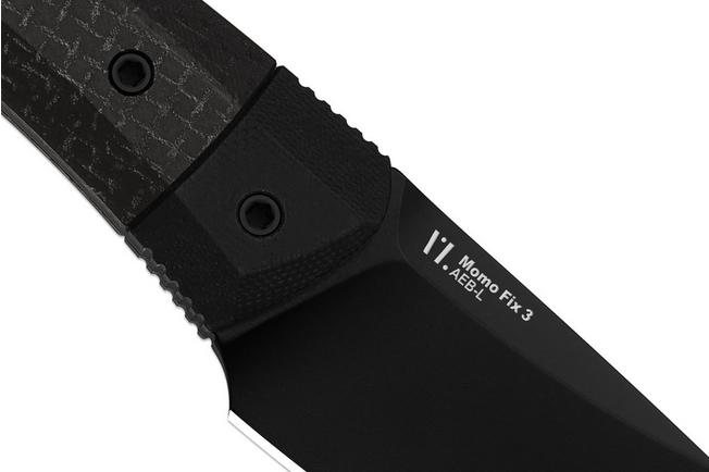 Image pour Kizer Momo Fix 3 1124A4 PVD AEB-L, Black Micarta & Black G10, couteau fixe