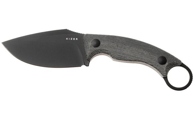 Obraz dla Nóż z głownią stałą Kizer Cabox II, 1128A1, Black PVD AEB-L, Black Micarta, projekt Jonathan Styles