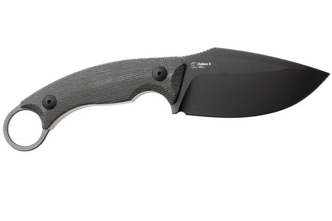 Obraz dla Nóż z głownią stałą Kizer Cabox II, 1128A1, Black PVD AEB-L, Black Micarta, projekt Jonathan Styles