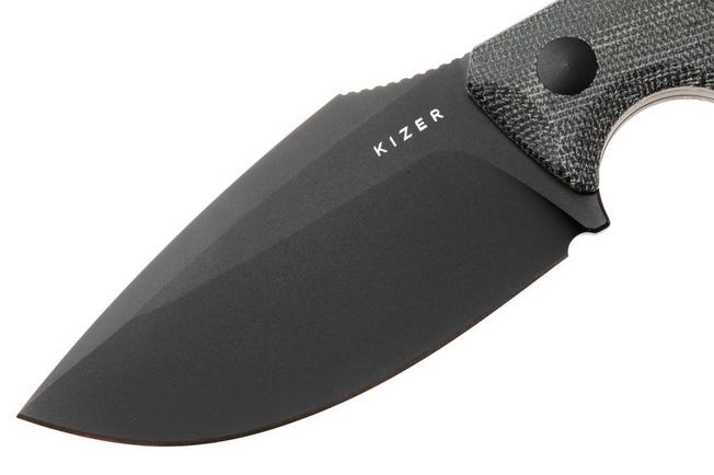Obraz dla Nóż z głownią stałą Kizer Cabox II, 1128A1, Black PVD AEB-L, Black Micarta, projekt Jonathan Styles