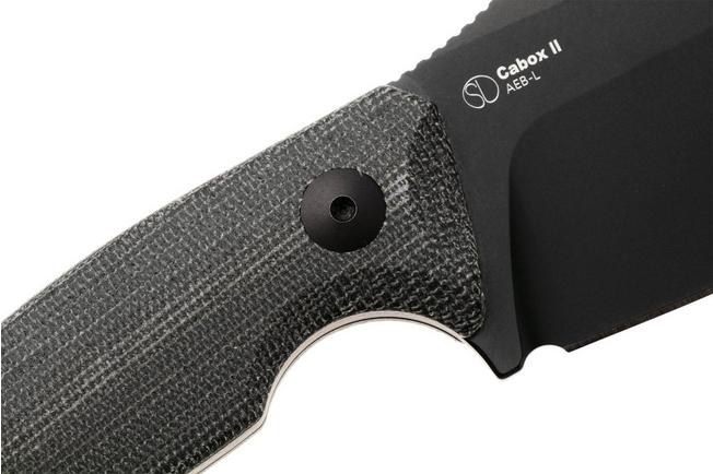 Obraz dla Nóż z głownią stałą Kizer Cabox II, 1128A1, Black PVD AEB-L, Black Micarta, projekt Jonathan Styles