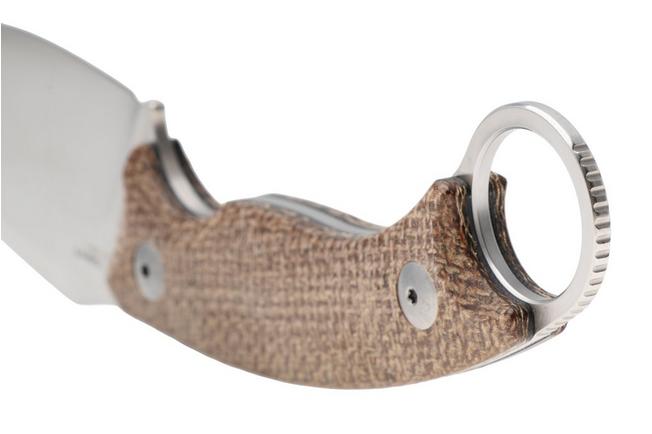 Obraz dla Nóż z głownią stałą Kizer Cabox II, 1128A2, Satin AEB-L, Brown Micarta, projekt Jonathan Styles