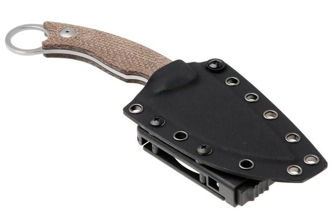 Obraz dla Nóż z głownią stałą Kizer Cabox II, 1128A2, Satin AEB-L, Brown Micarta, projekt Jonathan Styles