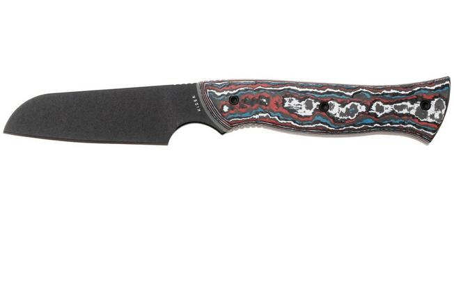 Image for Kizer Whip Tail 1131A1, Black CPM 10V, FatCarbon Nebula & GID G10 fixed knife, Jordan Scolman design