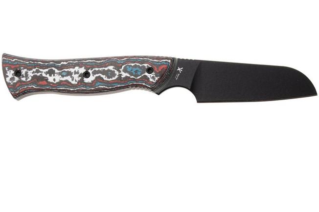 Image for Kizer Whip Tail 1131A1, Black CPM 10V, FatCarbon Nebula & GID G10 fixed knife, Jordan Scolman design