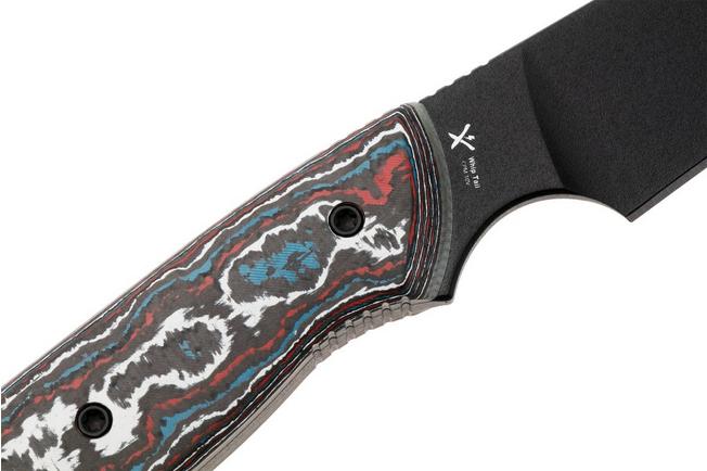 Image for Kizer Whip Tail 1131A1, Black CPM 10V, FatCarbon Nebula & GID G10 fixed knife, Jordan Scolman design