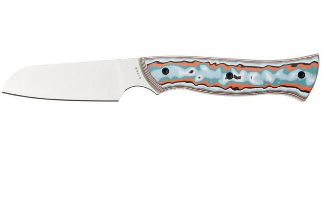 Image for Kizer Whip Tail 1131A2, Satin AEB-L, Vortex Pattern Micarta & GID G10 fixed knife, Jordan Scolman design