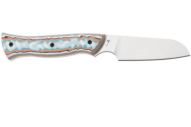 Image for Kizer Whip Tail 1131A2, Satin AEB-L, Vortex Pattern Micarta & GID G10 fixed knife, Jordan Scolman design