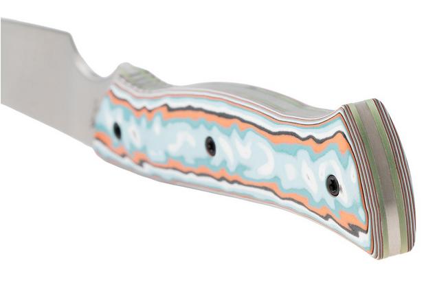 Image for Kizer Whip Tail 1131A2, Satin AEB-L, Vortex Pattern Micarta & GID G10 fixed knife, Jordan Scolman design
